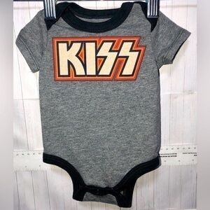 ☄️KISS band Gray newborn onesie